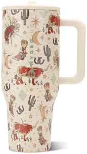 HydroJug Traveler 32oz, Insulated Tumbler with Handle & Straw, Rodeo by Hydrojug