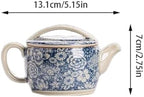 Tea Pots For Loose Tea Antique Blue and White Teapot, Han Tile Pot, Ceramic Teapot, Kung Fu Tea Set with Tea Cup, Household Tea Set Tea Infuser Pot - Image 2