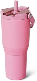 BrüMate Resa Flip 35oz Travel Tumbler with Covered Flip Down Straw | 100% Leakproof Water Bottle | Made of Insulated Stainless Steel | Cup Holder Friendly Silicone Base | 35oz (Primrose) by Br%C3%BCMate
