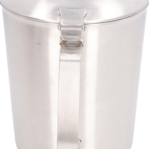 304 Stainless Steel Measuring Cup with Lid, Milk Frothing Pitcher for Art, Large Capacity Coffee Milk Cup with Markings, Steaming Pitcher for Home and Use - Image 4
