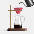 Ceramic Coffee Dripper Pour Over Maker Handmade Origami Filter Cup Flower Shape Funnel Drip Cafe Cake Home(Color 03) - Image 5
