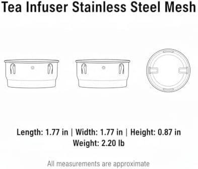 Stainless Steel Tea Infuser for Loose Leaf - Fine Mesh Strainer Fits Mugs & Cups (1.5-1.77 Inch Diameter) - Image 7