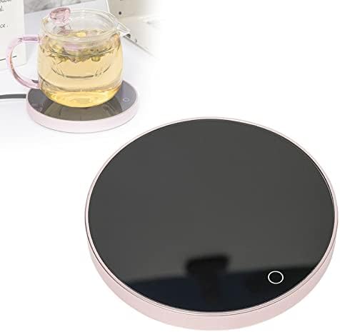Electric Cup Warmer Temperature Control Smart Coaster with 2 Heating Modes, Coffee Mug Warmer with Auto-Off Timer, Enlarged Waterproof Beverage Heating Plate, Warm Gift for Your Love,Pink by Unknown