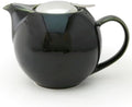 Zero Japan 34 oz Ceramic Teapot with Infuser for Loose Tea - Smooth-Pour Spout, Dishwasher Safe Large Ceramic Loose Leaf Tea Pot (Stainless Steel Infuser & Lid Removable), Green by ZEROJAPAN