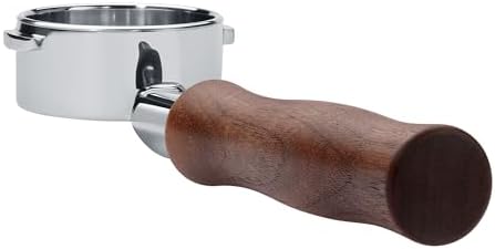 Normcore 57mm Bottomless Portafilter Fits Lelit 57 Groups - Anna and Anita, Naked Portafilter with Genuine American Walnut Handle - Image 2