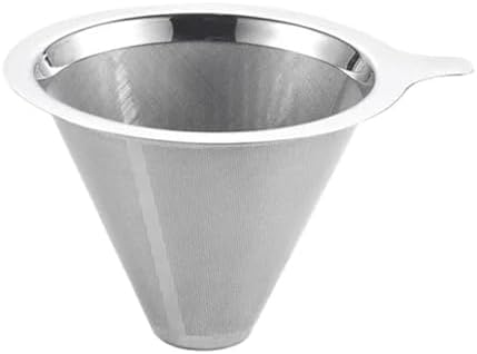 Genérico Reusable Coffee Filter Holder Double Layer 304 Stainless Steel Tea Strainer Making Tool(Size M) by Unknown