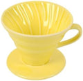 Ceramic Coffee Filter Enhances The Rich Flavor Set For Pour Over Maker(Yellow) by Unknown
