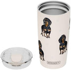 SERENGETI Dachshund 20 Oz. Stainless Steel, Vacuum Insulated Tumbler with Spill Proof Lid - 3D Print - Insulated Travel mug for Hot or Cold Drinks (Dachshund Black Tumbler) - Image 2