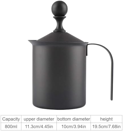 Manual Milk Frother, Stainless Steel Double Layer Mesh Manual Milk Frother, Ergonomically Frother Handheld, for Cappuccino, Coffee Latte, Hot Chocolate[800ML] - Image 7