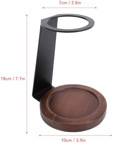 Jiawu Pour Over Coffee Stand, Pour Over Coffee Station Dripper Stand with Weighted Wood Base, Coffees Filter Wooden Filter Holder for Coffees Tea and Saffron - Image 5