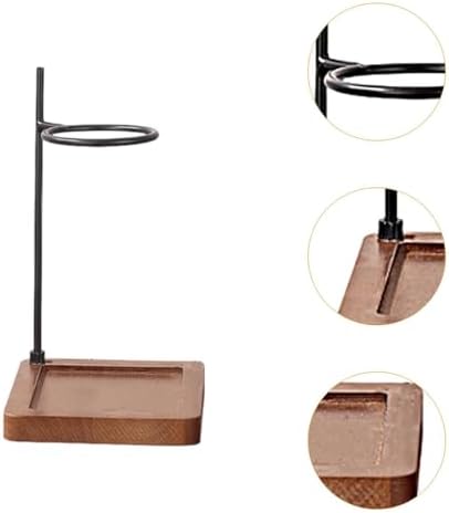 Pour Over Coffee Stand Coffee Dripper Holder Wooden Stand Espresso Hand Press Walnut Pour Over Station Rack Functional Design Suitable for Home, Style B - Image 3