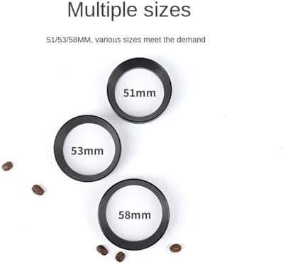 51/53/58mm Espresso Coffee Dosing Ring Coffee Filter Replacement Ring Espresso with 2 Cup 1 Cup Basket Needle Dosing Funnel 54mm(Black,53MM) - Image 5