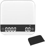 Coffee Scale with Timer,2kg/0.1g Accurate Mini Digital Kitchen Scale Scales Gram & Ounce & Milliliter Scale LED Display Touch Button for Espresso and Pour-Over by DONGKER
