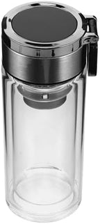 Healeved Double Walled Glass Tea Infuser Tumbler 240ml with Handle by Healeved