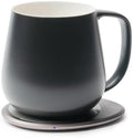 OHOM Ui+ Self-Heating Mug Set – Inkstone Black | 18 fl oz Ceramic Coffee & Tea Mug with Heating Pad by OHOM