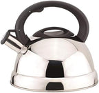 J&V TEXTILES Stainless Steel Whistling Tea Kettle, 3-Quart (Silver)* by JVTextiles