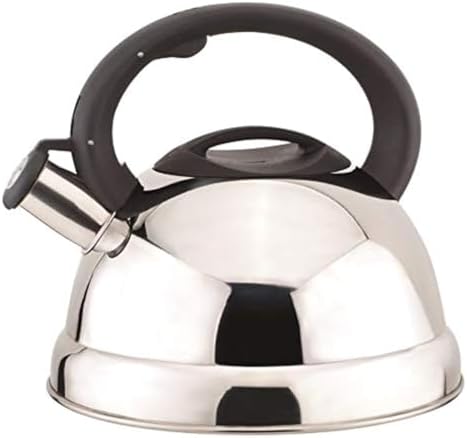 J&V TEXTILES Stainless Steel Whistling Tea Kettle, 3-Quart (Silver)* by JVTextiles