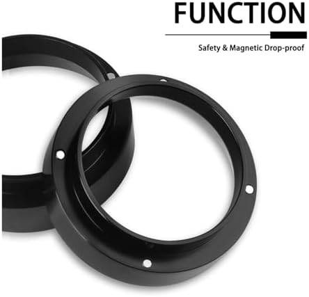 Espresso Dosing Funnel 8 Pcs Metering Ring, Coffee Powder Collector, Barista Tool (51, 53, 58) Mm(51mm,Dark Khaki) - Image 5