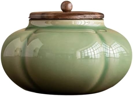Ceramic Tea Canister with Airtight Lid Storage Container Tins Jar by Unknown