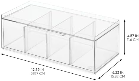 iDesign XL Tea Bag Organizer, Clear, 2-Pack - Image 3