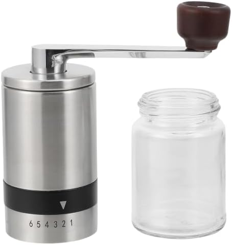 Manual Hand Coffee Bean Grinder Portable Stainless Steel Travel by INOOMP