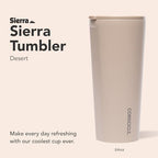 Corkcicle Insulated Tumbler with Sliding Lid, 24 oz, Desert - Image 2