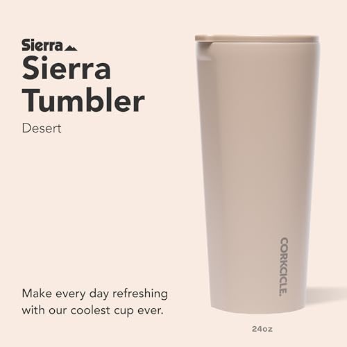Corkcicle Insulated Tumbler with Sliding Lid, 24 oz, Desert - Image 2