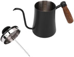 Gooseneck Electric Kettle, 500ml Stainless Steel with Integrated Thermometer, Pour Over Design, Comfortable Wood Handle, for Tea, Coffee, Hot Beverages - Image 7