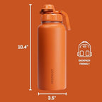 Vesmoon Vessence 32 Oz Stainless Steel Tea Infuser Bottle for Loose Leaf Tea, Water, Herbs, Fruits - Triple Layered Insulated, Leak Proof Bottle with Lid and Clip Handle - 24 Hours Hot/Cold - Image 3