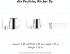 Milk Frothing Pitcher Set with Latte Art Molds, Needle, and Powder Shaker for Home Espresso - Image 7