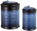 Nihow Food Storage Jar,Ceramic Canister Sets for The Kitchen,Set of 2,Blue by Nihow