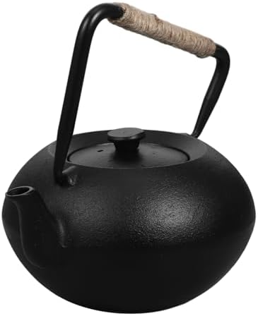 Cast Iron Teapot Xmas Japanese Tetsubin Tea Kettle 600ml by LIFKOME