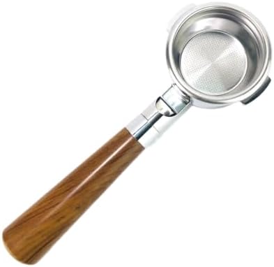 58mm Bottomless Portafilter with 2 Filter Basket(BES920 Red wood) by Unknown