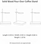 Solid Wood Pour-Over Coffee Stand, Open Frame Manual Brewing Holder for Standard Drippers and Carafes, Kitchen Counter Organizer - Image 7