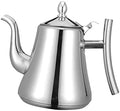 LABRIMP 2L Stainless Steel Tea Pot with Strainer for Home and Restaurant Use Sturdy Water Kettle with Fine Mesh Infuser for Brewing Loose Leaf Tea by LABRIMP