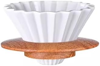 Ceramics V Shape Brewing Coffee Filter Cup For Pour Over Barista 60 Degree Dripper Cone Drip Funnel(WHITE) by Unknown