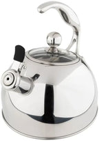 Viking 3-Ply Stainless Steel Tea Kettle, 2.6 Quart Stovetop Hot Water Pot with Tempered Glass Lid, Ergonomic Handle, Induction Ready, Mirror Finish - Image 4