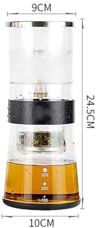 Ice Drip Coffee Maker, Cold Brew Drip Tower with Adjustable Dripper, 400ML Large Capacity and Serves 2-4 Cups Of Premium Cold Brew Coffee, Easy To Clean and Safe, for Home, Office and Travel - Image 5