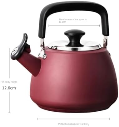 Stovetop Kettle Stainless Steel Whistling Tea Kettle for Gas Electric Ceramic Induction Stove Kettles for Stove(Black) - Image 2