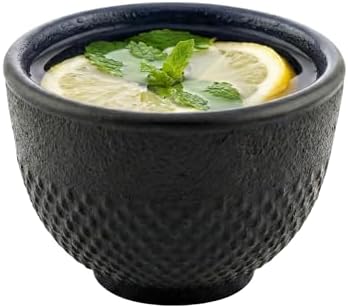 Restaurantware 5 oz Round Black Cast Iron Tea Cup, 2 Pack - Image 6