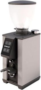 MACAP LEO 55 Touch Burr Coffee Grinder, Satin Gray – 55mm Flat Burrs, Compact & Quiet, Stepless Micrometric Adjustment, Precision Grinding, Home Espresso Machine Compatible, Touch Screen by MACAP