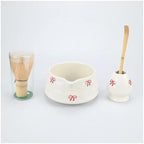 2/4/5pcs Matcha Whisk Set, Tea Includes Sets And Bowl With Spout(2pcs-Red bowknot) - Image 2