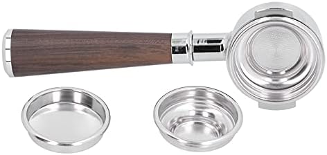 58MM Coffee Machine Handle Bottomless Filter Holder Portafilter Coffee Maker Parts Accessory (E61 alloy - A black rosewood (gift box)) - Image 5