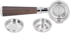 58MM Coffee Machine Handle Bottomless Filter Holder Portafilter Coffee Maker Parts Accessory (E61 alloy - A black rosewood (gift box)) - Image 5