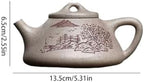 Tea Kettle White Mud Stone Scoop Teapot Hand-carved Office Tea Ceremony Teapot Ceramic Tea Infuser - Image 2