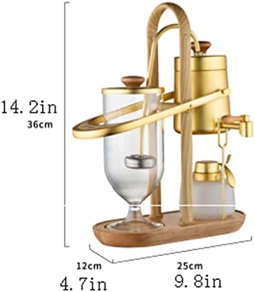 JITEM Cafetera Belgium Luxury Royal Family Balance Syphon Coffee Maker Siphon Brewer Elegant Design Retro Style with U handle Glass Siphon Pot for Coffee or Tea - Image 2