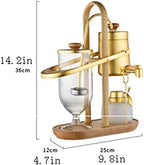 JITEM Cafetera Belgium Luxury Royal Family Balance Syphon Coffee Maker Siphon Brewer Elegant Design Retro Style with U handle Glass Siphon Pot for Coffee or Tea - Image 2