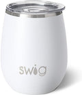 Swig Life 14oz Insulated Stemless Wine Cup, White by SwigLife