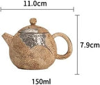 Tea Pots For Loose Tea Old Rock Mud Teapot Handmade Household Retro Teapot Single Pot Japanese Hand-caught Pot Tea Infuser Pot - Image 2