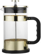 French Press Coffee Maker With 3 Filters Stainless Steel Coffee And Tea Maker,heat Resistant Borosilicate Glass Coffee Press, Multifunction Brewed Coffee Pot For Camping(/Gold A,1000ml) by GIZNXBA